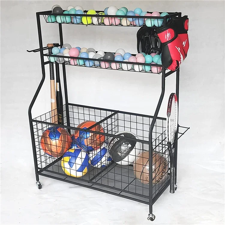 Sports Equipment Storage Rack - 2026 Almacenamiento Extraíble de Equipos Deportivos