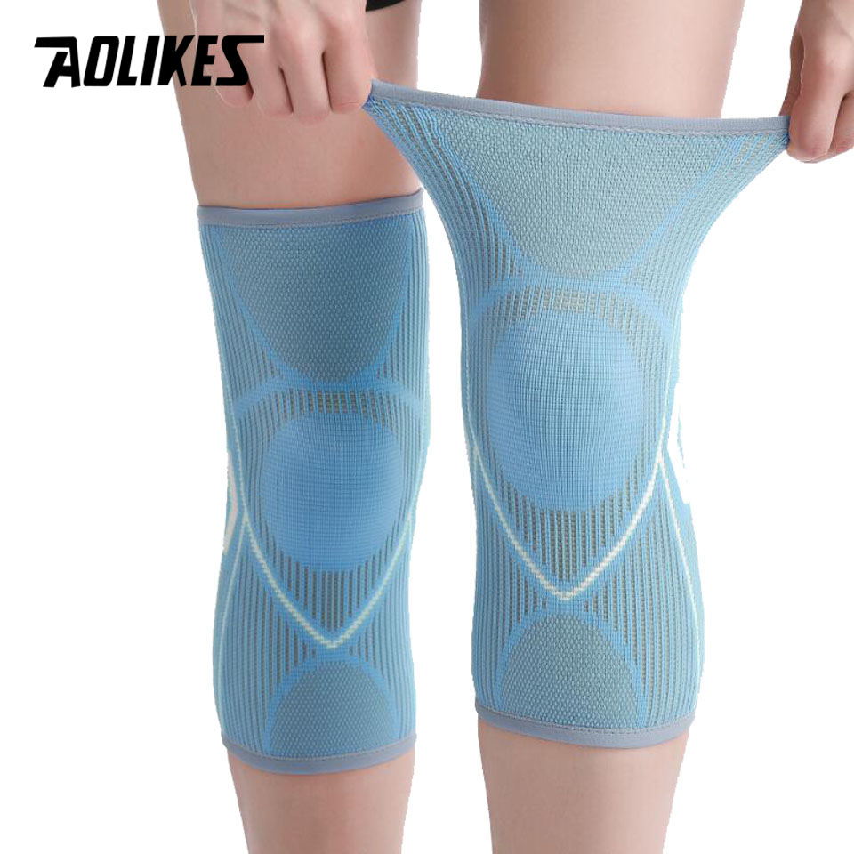 Volleyball Knee Pad - AOLIKES-rodilleras elásticas de silicona para voleibol,