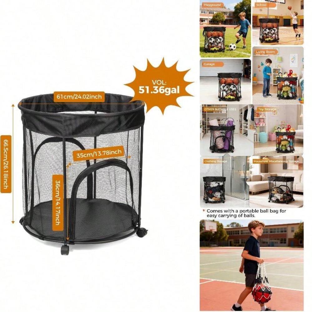 Carrito de Almacenamiento de B - Sports Equipment Cart On Wheels reseña y precio