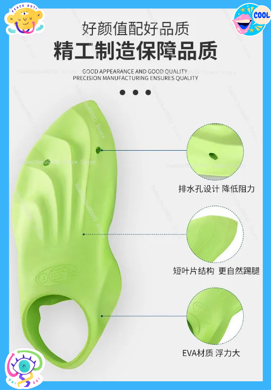 Aletas de Natación Cortas para - Swim Fin Short Blade reseña y precio